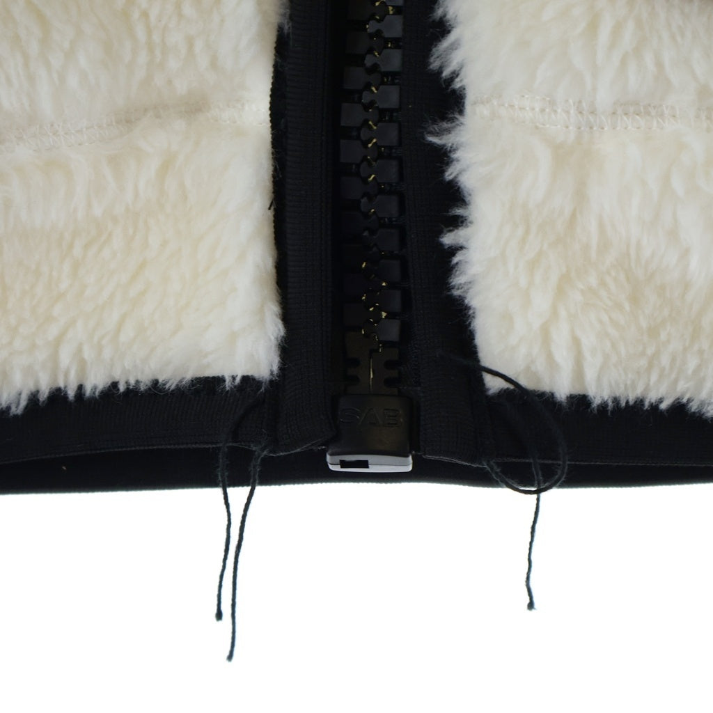 MAISON MIHARAYASUHIRO(メゾンミハラヤスヒロ) 25AW AMATEUR SEWN WIDE BACK BOA VEST ジップアップ ボア ベスト ホワイト A15VT602-0
