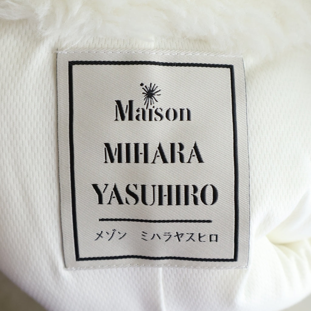 MAISON MIHARAYASUHIRO(メゾンミハラヤスヒロ) 25AW AMATEUR SEWN WIDE BACK BOA VEST ジップアップ ボア ベスト ホワイト A15VT602-0