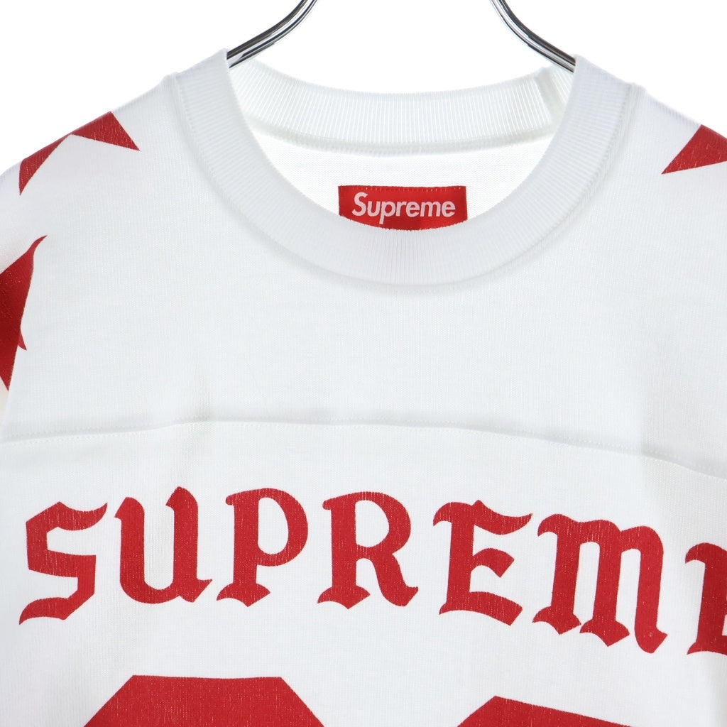 SUPREME(シュプリーム) 26SS ×Playboy L/S football Top ×プレイボーイ フットボール 長袖Tシャツ カットソー ホワイト/レッド