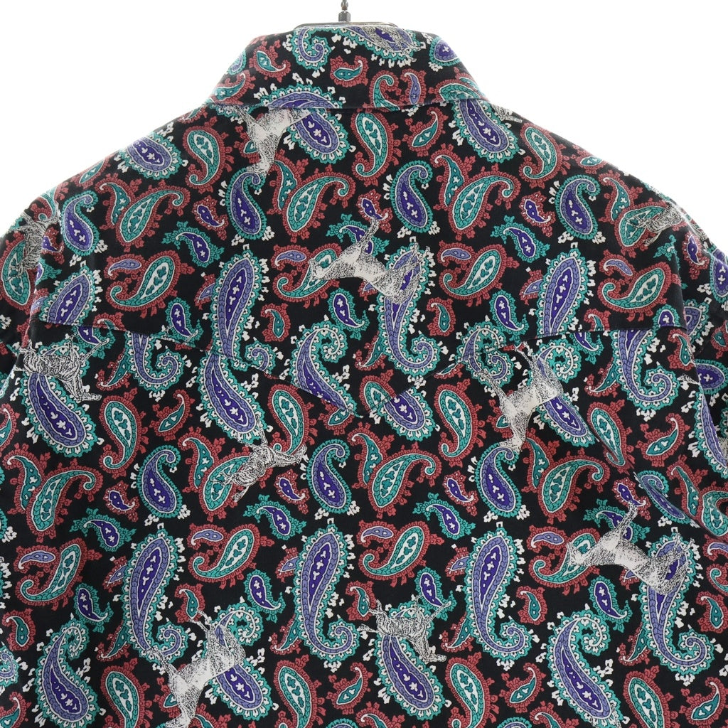 Wrangler(ラングラー) 90s Paisley Animal Print Short Sleeve Shirt ペイズリー柄 アニマルプリント 総柄 半袖シャツ