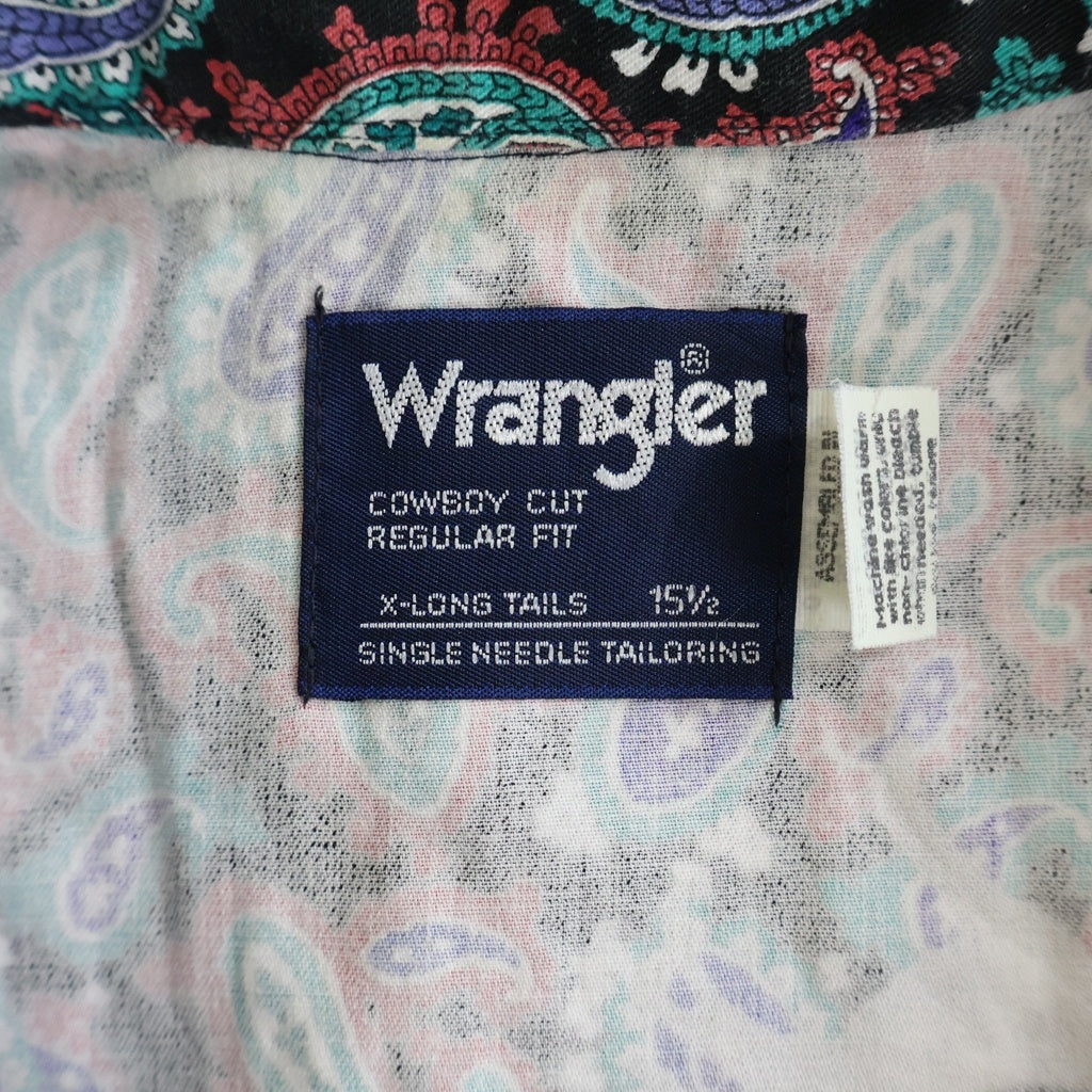 Wrangler(ラングラー) 90s Paisley Animal Print Short Sleeve Shirt ペイズリー柄 アニマルプリント 総柄 半袖シャツ