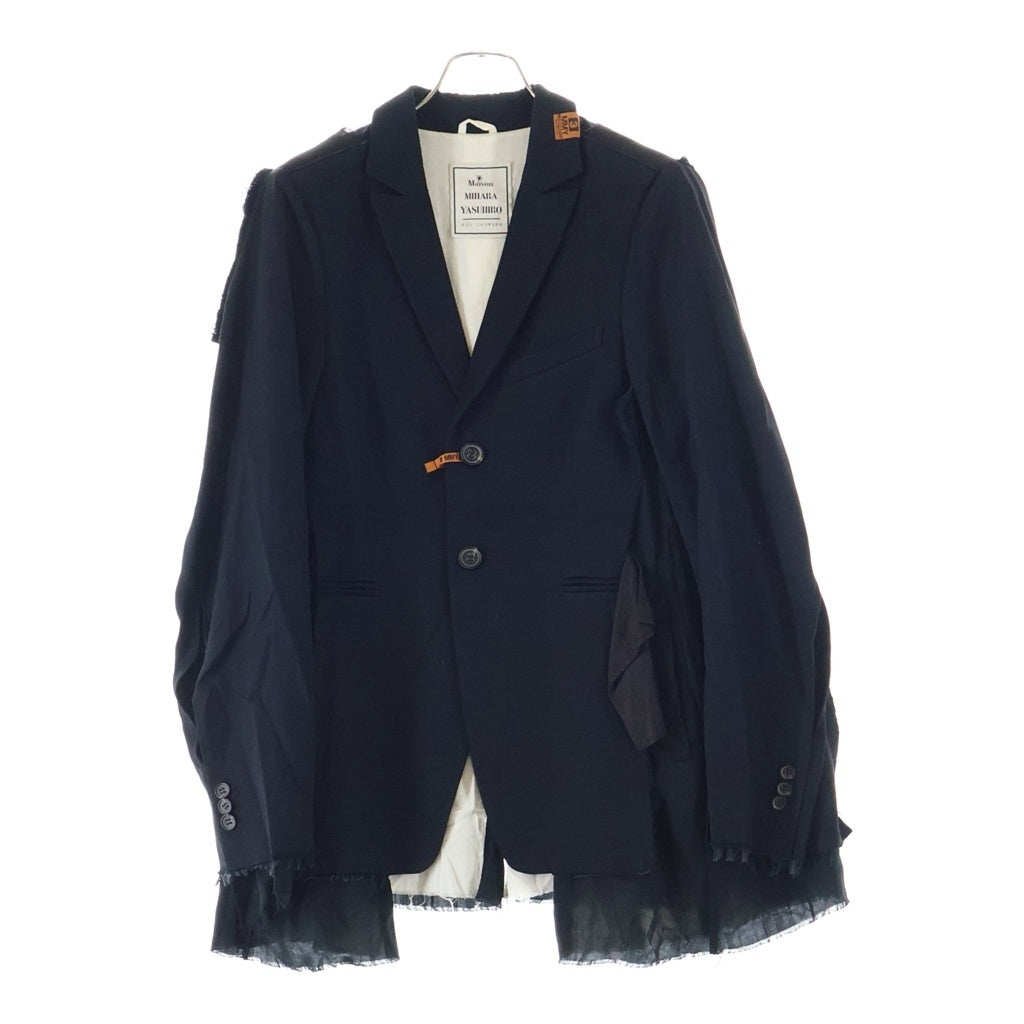 MAISON MIHARAYASUHIRO(メゾンミハラヤスヒロ) Layered Single-Breasted Blazer 再構築 シングル テーラードジャケット ブラック BO7JK201