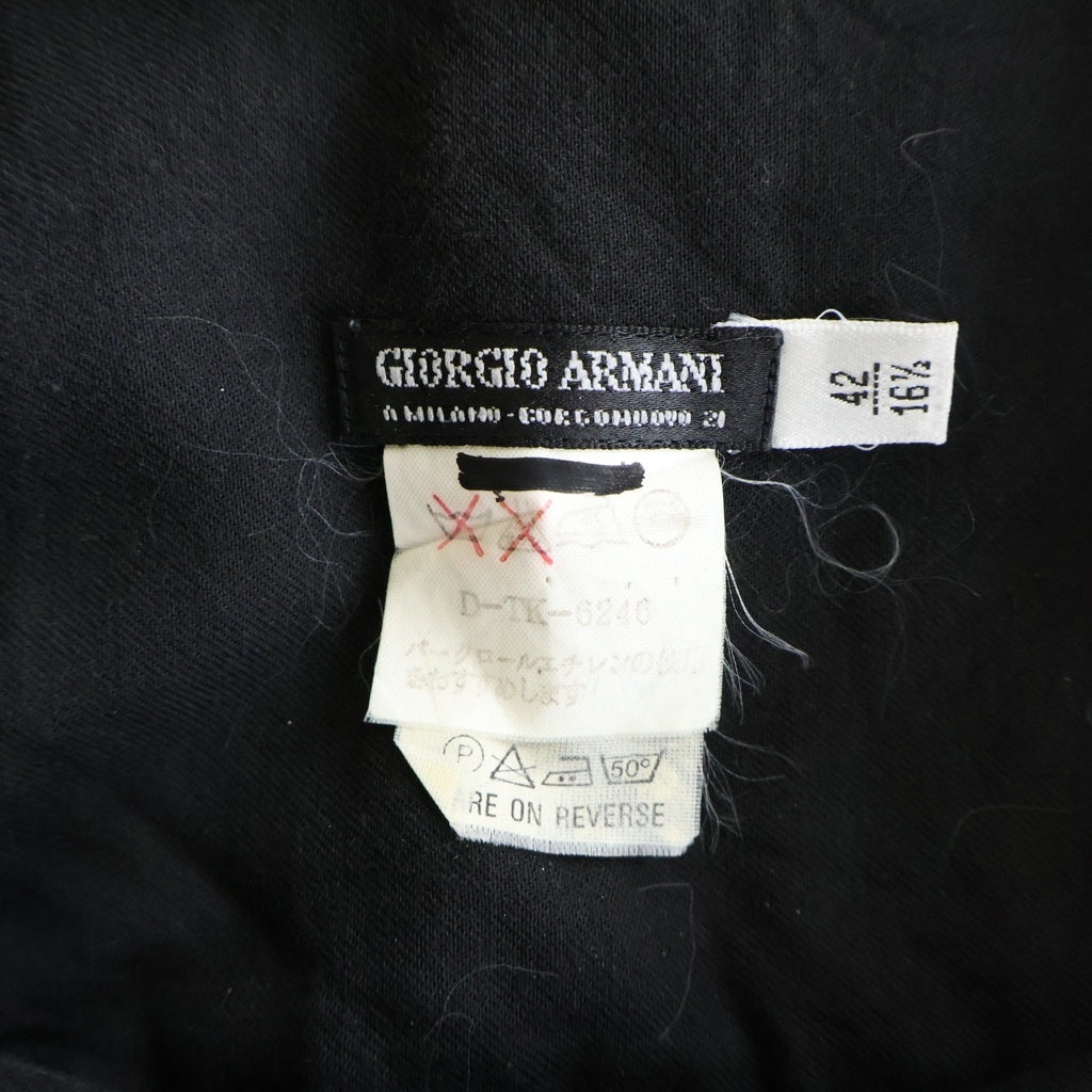 GIORGIO ARMANI(ジョルジオアルマーニ) Button Up Long Sleeve Shirt ボタンアップ ロングスリーブ 長袖シャツ ブラック D-TK-6246