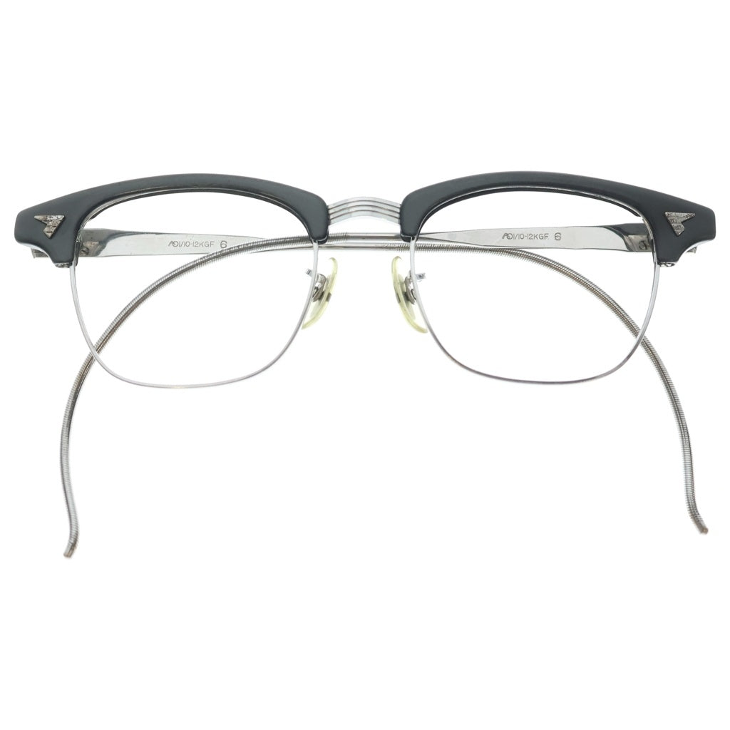 VINTAGE(ヴィンテージ) AMERICAN OPTICAL Malcolm X Sirmont アメリカンオプティカル ブロー型 サーモント メタルフレーム サングラス メガネ シルバー ‐