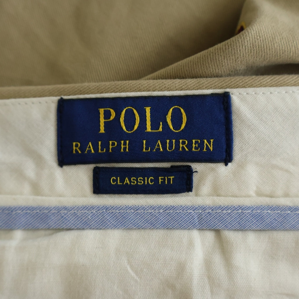 POLO RALPH LAUREN(ポロラルフローレン) エンブレム刺繍 スリムフィット チノパンツ ベージュ