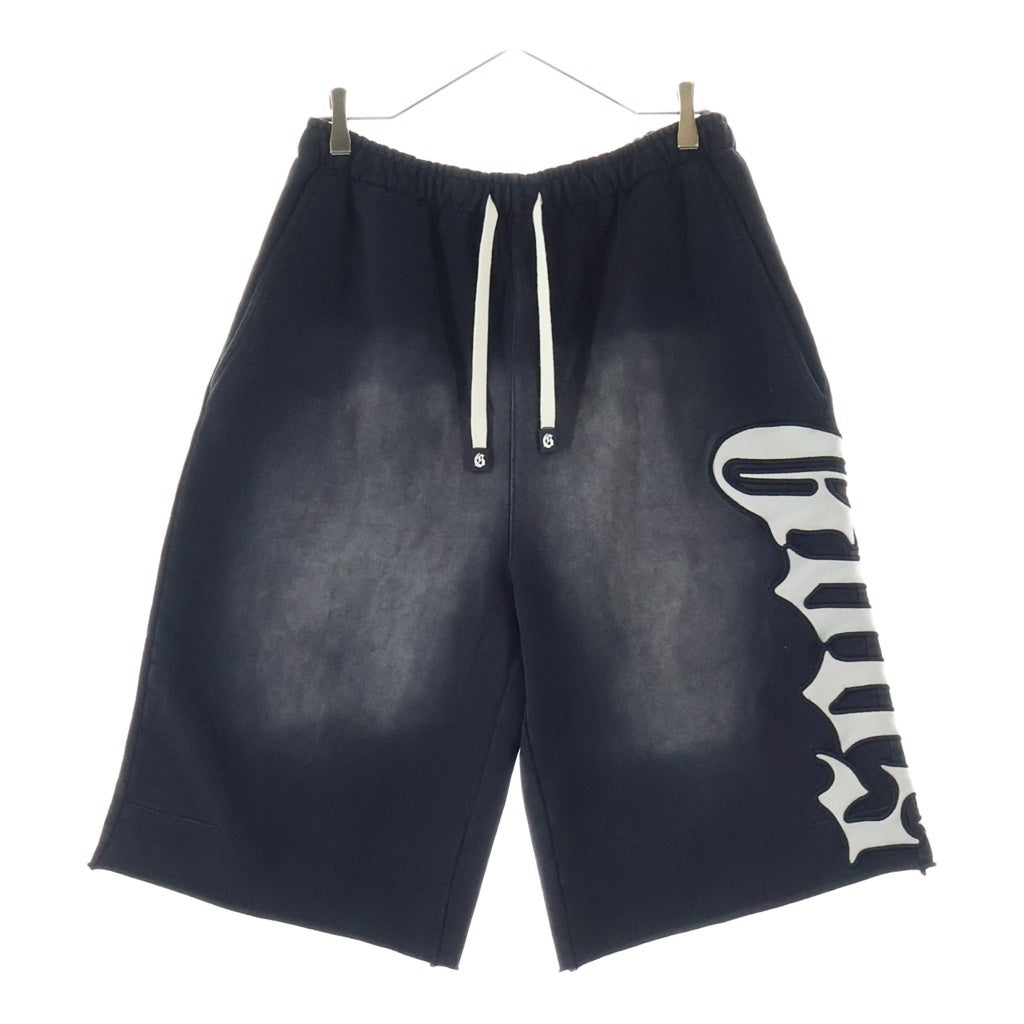 NO BRAND(ノーブランド) God Speed ゴッドスピード OG Logo 3QTR Shorts ウォッシュ加工 スウェットハーフパンツ ブラック