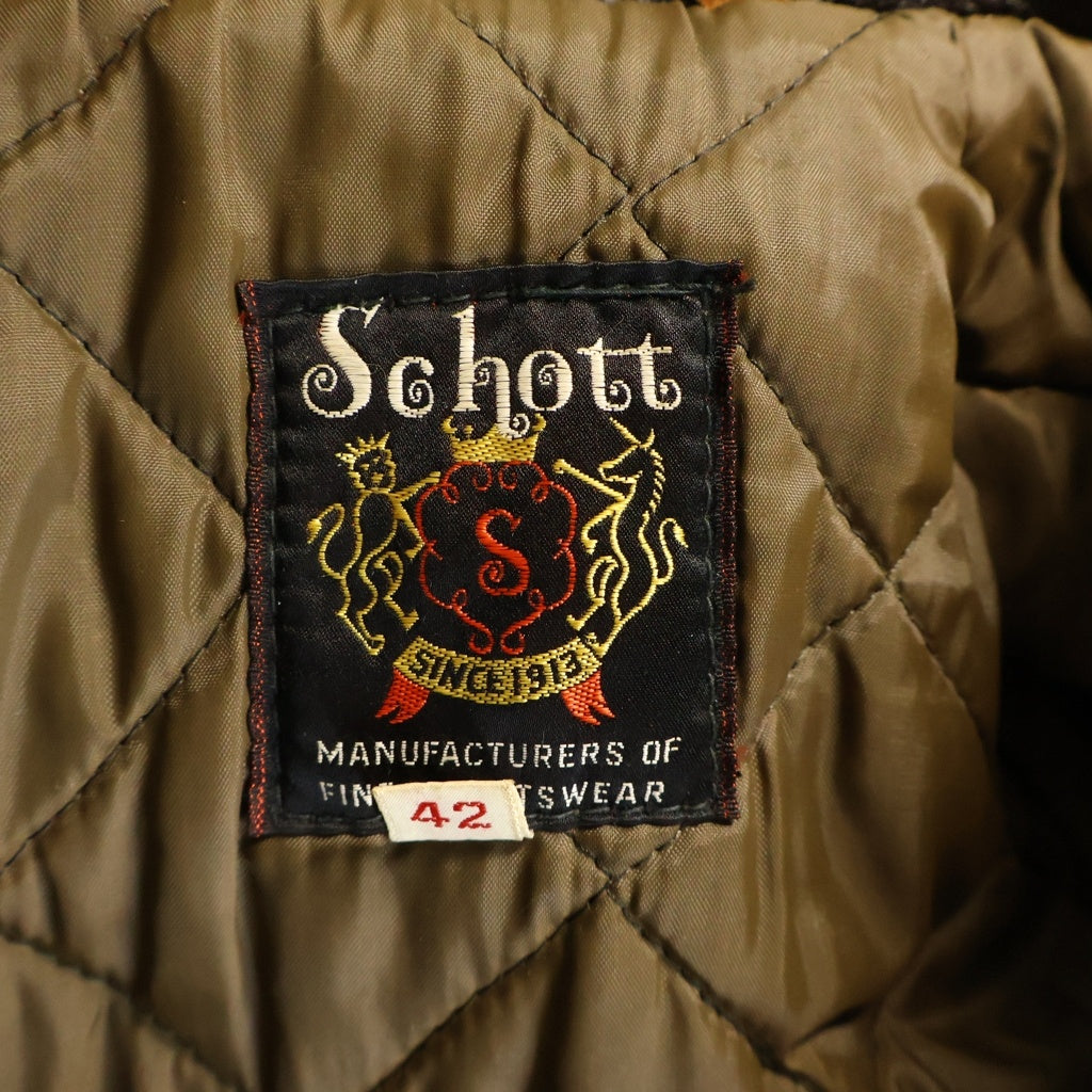 SCHOTT(ショット) 60S～70S VINTAGE 641XX シングル ライダース レザー ジャケット ブラウン
