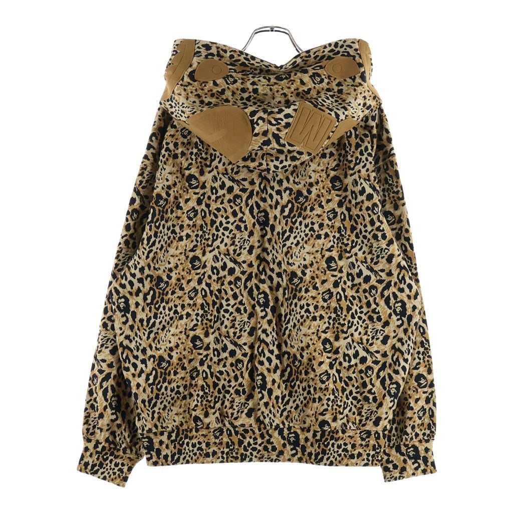 A BATHING APE(アベイシングエイプ) WILD LEOPARD PATTERN SHARK RELAXED FIT FULL ZIP HOODIE フーデット フルジップアップパーカー ベージュ 001ZPL801309M