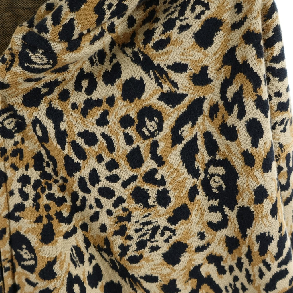 A BATHING APE(アベイシングエイプ) WILD LEOPARD PATTERN SHARK RELAXED FIT FULL ZIP HOODIE フーデット フルジップアップパーカー ベージュ 001ZPL801309M