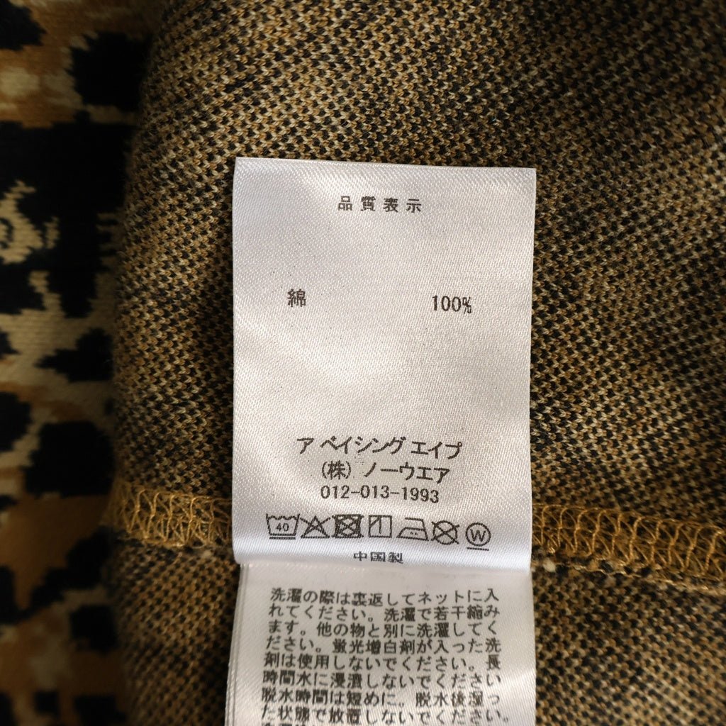 A BATHING APE(アベイシングエイプ) WILD LEOPARD PATTERN SHARK RELAXED FIT FULL ZIP HOODIE フーデット フルジップアップパーカー ベージュ 001ZPL801309M
