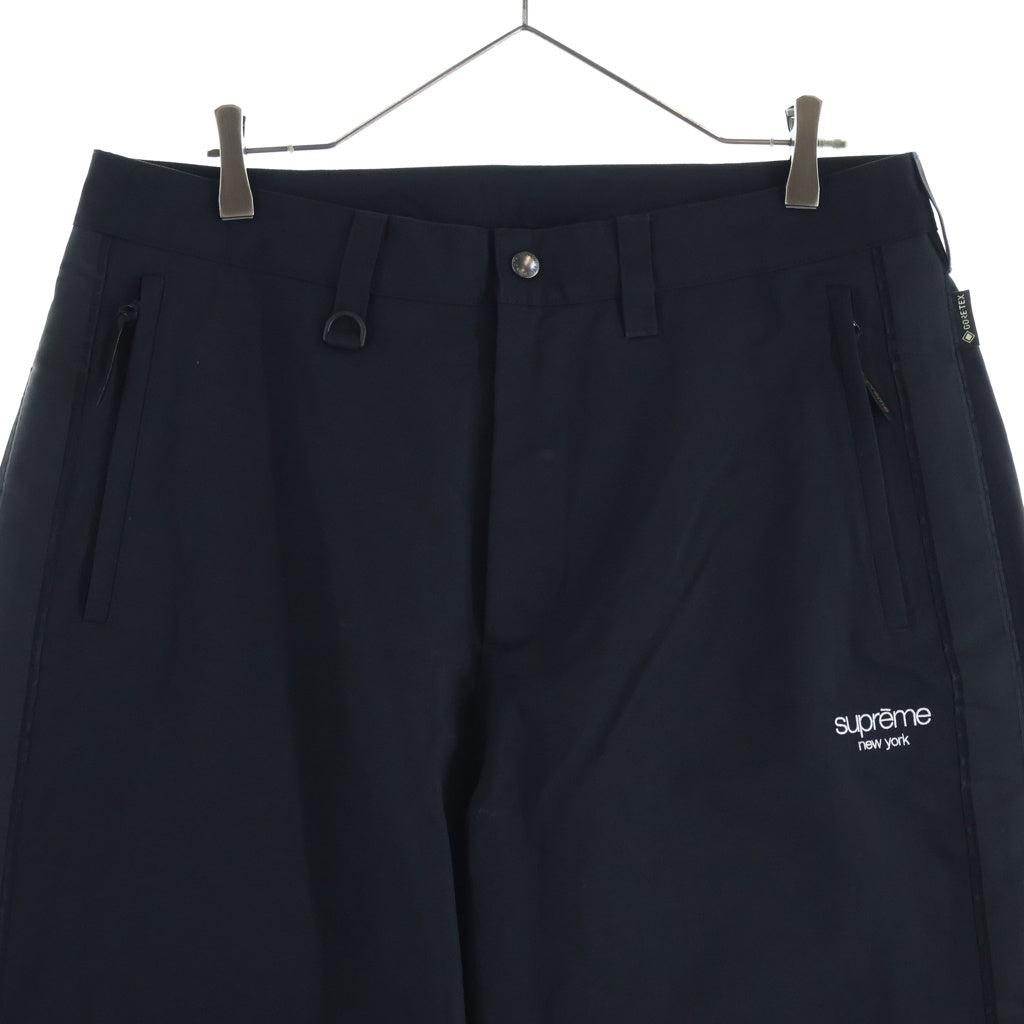 SUPREME(シュプリーム) GORE-TEX Stripe Pant ロゴ 刺繍 ナイロン ライン パンツ ブラック