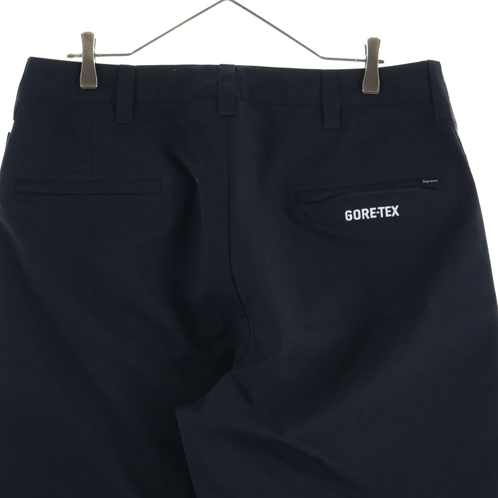 SUPREME(シュプリーム) GORE-TEX Stripe Pant ロゴ 刺繍 ナイロン ライン パンツ ブラック