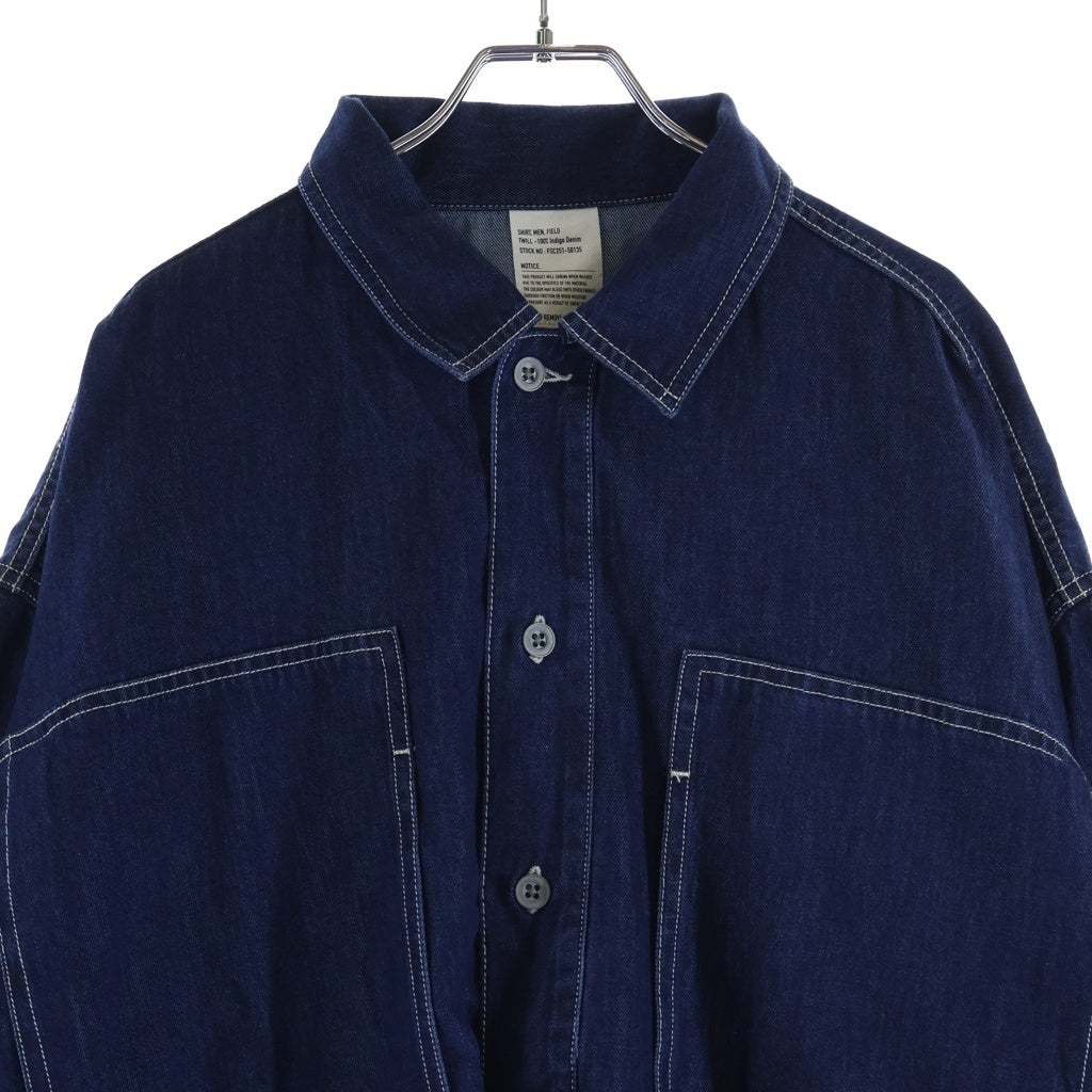 FreshService(フレッシュサービス) DENIM PULLOVER SHIRT デニム プルオーバー シャツ インディゴ FSC253-50119OB