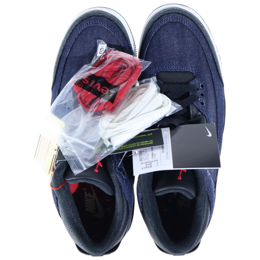 NIKE(ナイキ) ×Levi's AIR JORDAN RTR LSC INDIGO SP IH7959-400 リーバイス エアジョーダン 3 デニム ハイカットスニーカー インディゴ US8.5/26.5cm