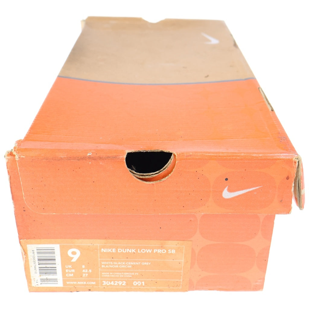 NIKE(ナイキ) 【観賞用 2002年製】×シュプリーム ナイキ SB ダンク ロー ホワイト セメント/サファリ ブラック/ホワイト US9/27cm 304292-001