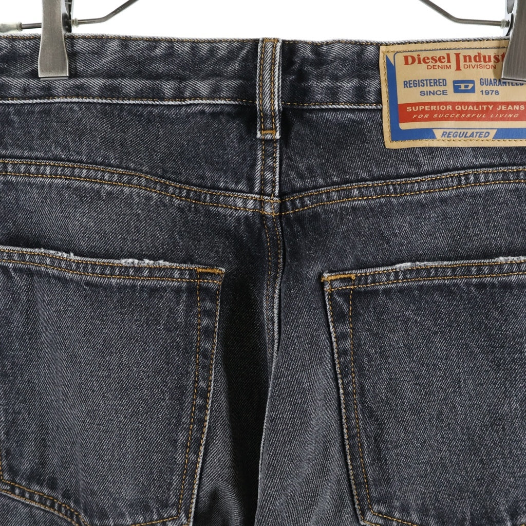 DIESEL(ディーゼル) relaxed jeans d-rise クラッシュデニム パンツ ブラック A06371