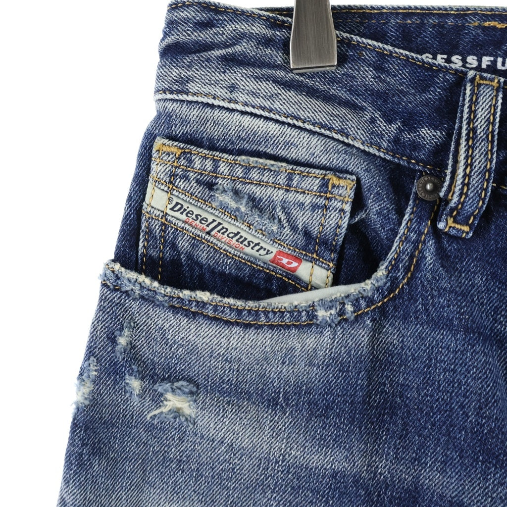 DIESEL(ディーゼル) RELAXED D-RISE クラッシュデニム パンツ インディゴ A06371