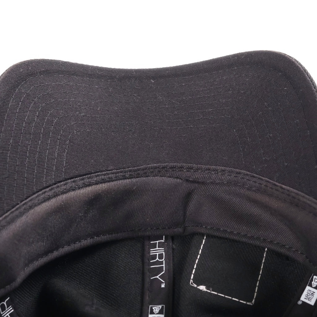 Yohji Yamamoto POUR HOMME(ヨウジヤマモト プールオム) 22AW ×NEW ERA 930 YY LABEL LOGO CAP ×ニューエラ ロゴ刺繍 ベースボールキャップ 帽子 ブラック HE-H81-973