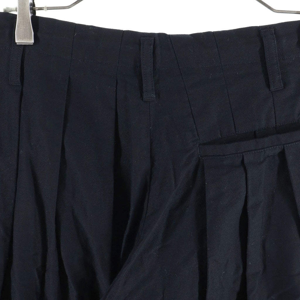 Yohji Yamamoto POUR HOMME(ヨウジヤマモト プールオム) WIDE TWILL STANDARD BALLOON PANTS ワイドツイル スタンダード バルーンパンツ ブラック HP-P06-002