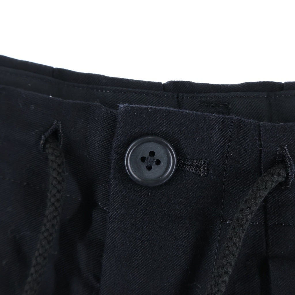 Yohji Yamamoto POUR HOMME(ヨウジヤマモト プールオム) WIDE TWILL STANDARD BALLOON PANTS ワイドツイル スタンダード バルーンパンツ ブラック HP-P06-002