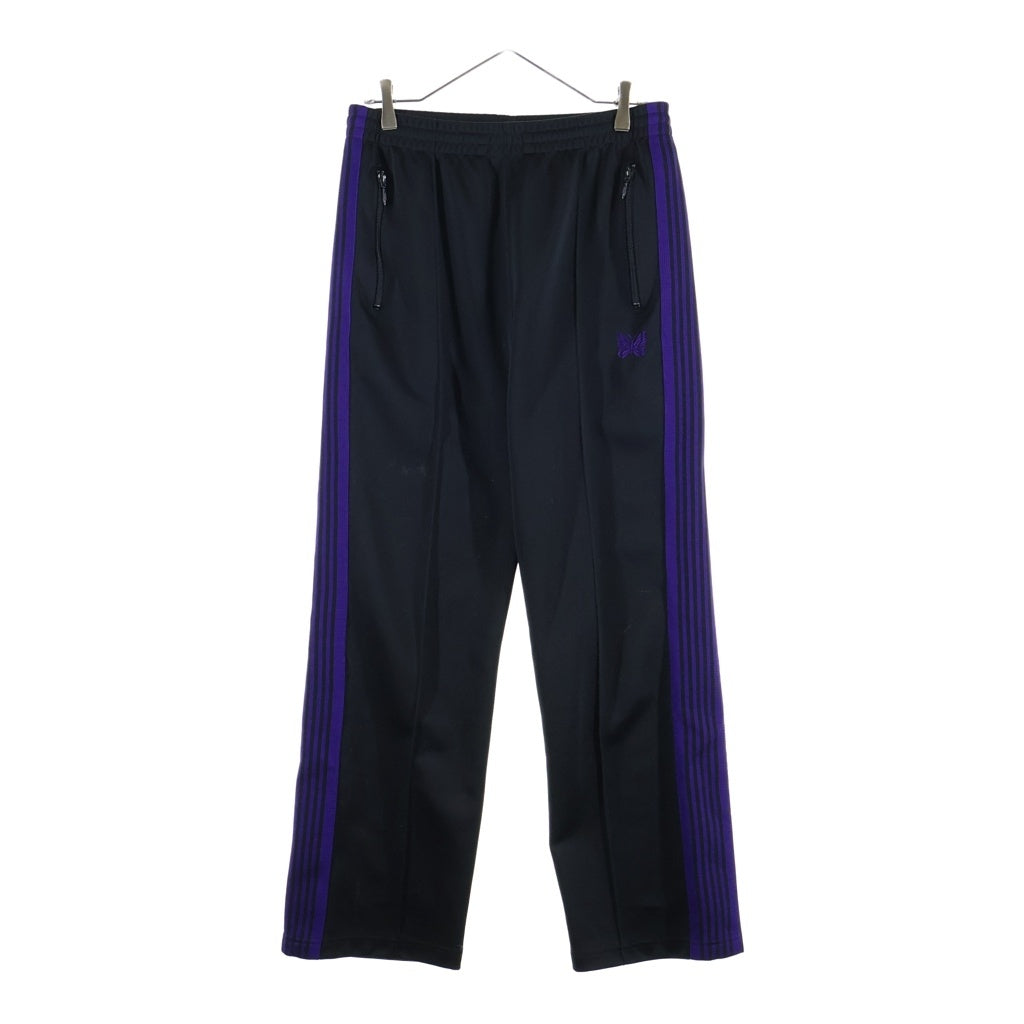 Needles(ニードルス) TRACK PANTS POLY SMOOTH サイドライン トラックパンツ ジャージ ブラック/パープル NS1622