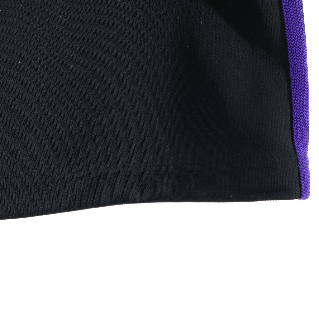 Needles(ニードルス) TRACK PANTS POLY SMOOTH サイドライン トラックパンツ ジャージ ブラック/パープル NS1622