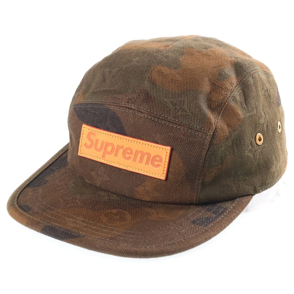 SUPREME(シュプリーム) 17AW ×LOUIS VUITTON CASQ 5Panel Camp Cap ルイヴィトン カーサ 5パネル キャンプ キャップ カモフラージュ カーキ TO0137 MP1875