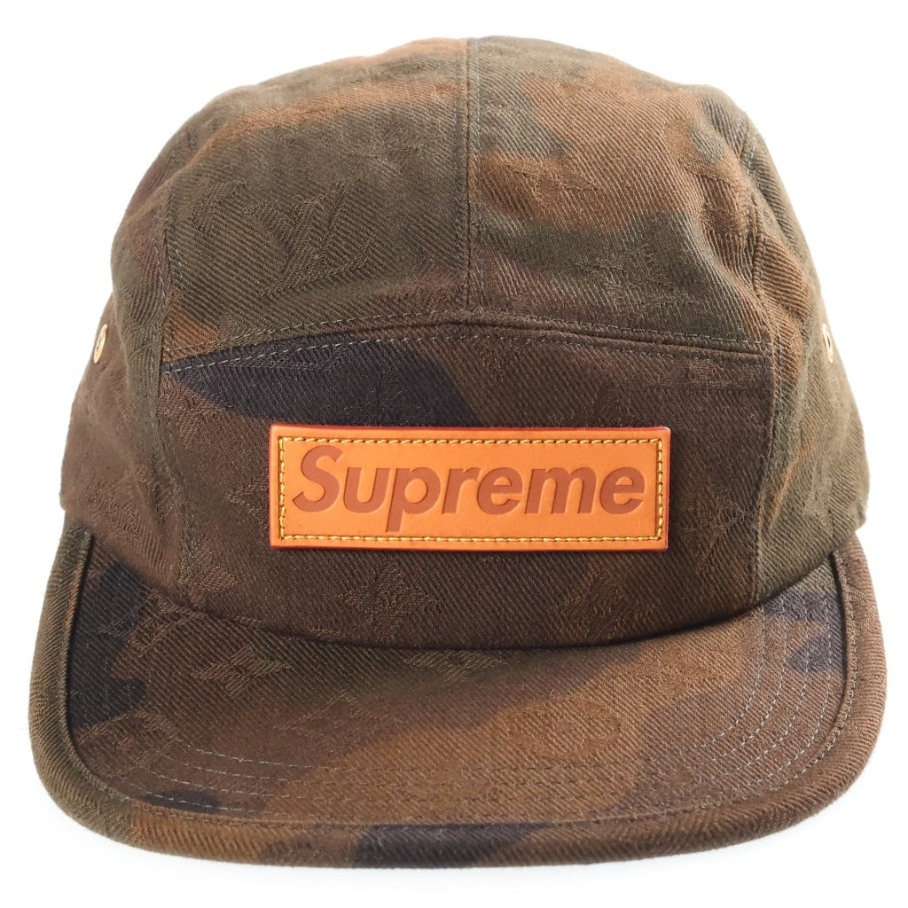 SUPREME(シュプリーム) 17AW ×LOUIS VUITTON CASQ 5Panel Camp Cap ルイヴィトン カーサ 5パネル キャンプ キャップ カモフラージュ カーキ TO0137 MP1875