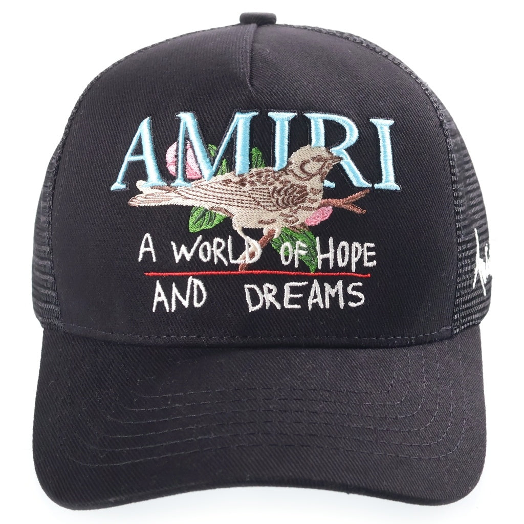 AMIRI(アミリ) Hope And Dreams Trucker Hat in Black ホープ アンド ドリームズ トラッカーキャップ 帽子 ブラック AMSAHE1034