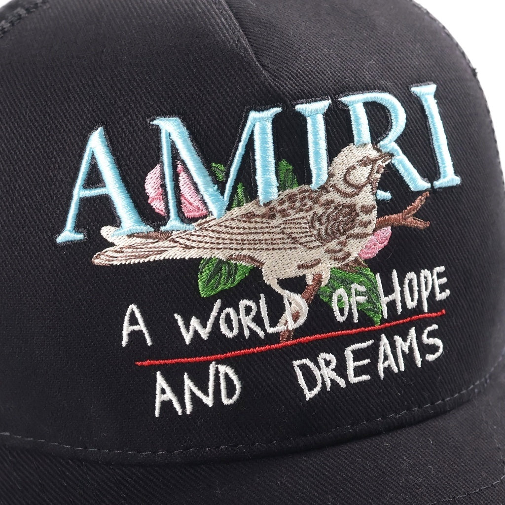 AMIRI(アミリ) Hope And Dreams Trucker Hat in Black ホープ アンド ドリームズ トラッカーキャップ 帽子 ブラック AMSAHE1034