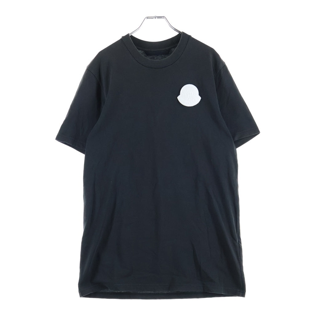 MONCLER(モンクレール) 24SS ロゴワッペン クルーネック 半袖Tシャツ カットソー ブラック J10918C00045 83927