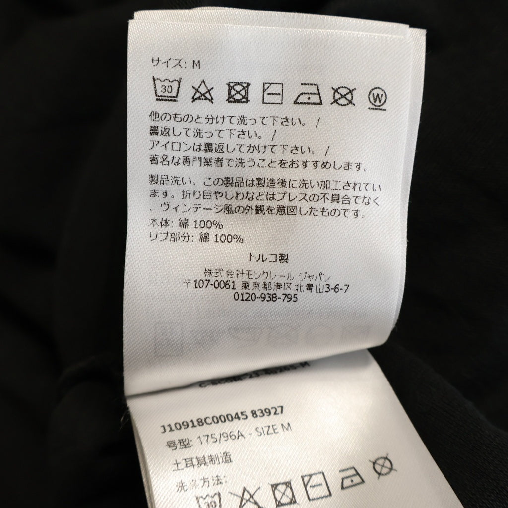MONCLER(モンクレール) 24SS ロゴワッペン クルーネック 半袖Tシャツ カットソー ブラック J10918C00045 83927