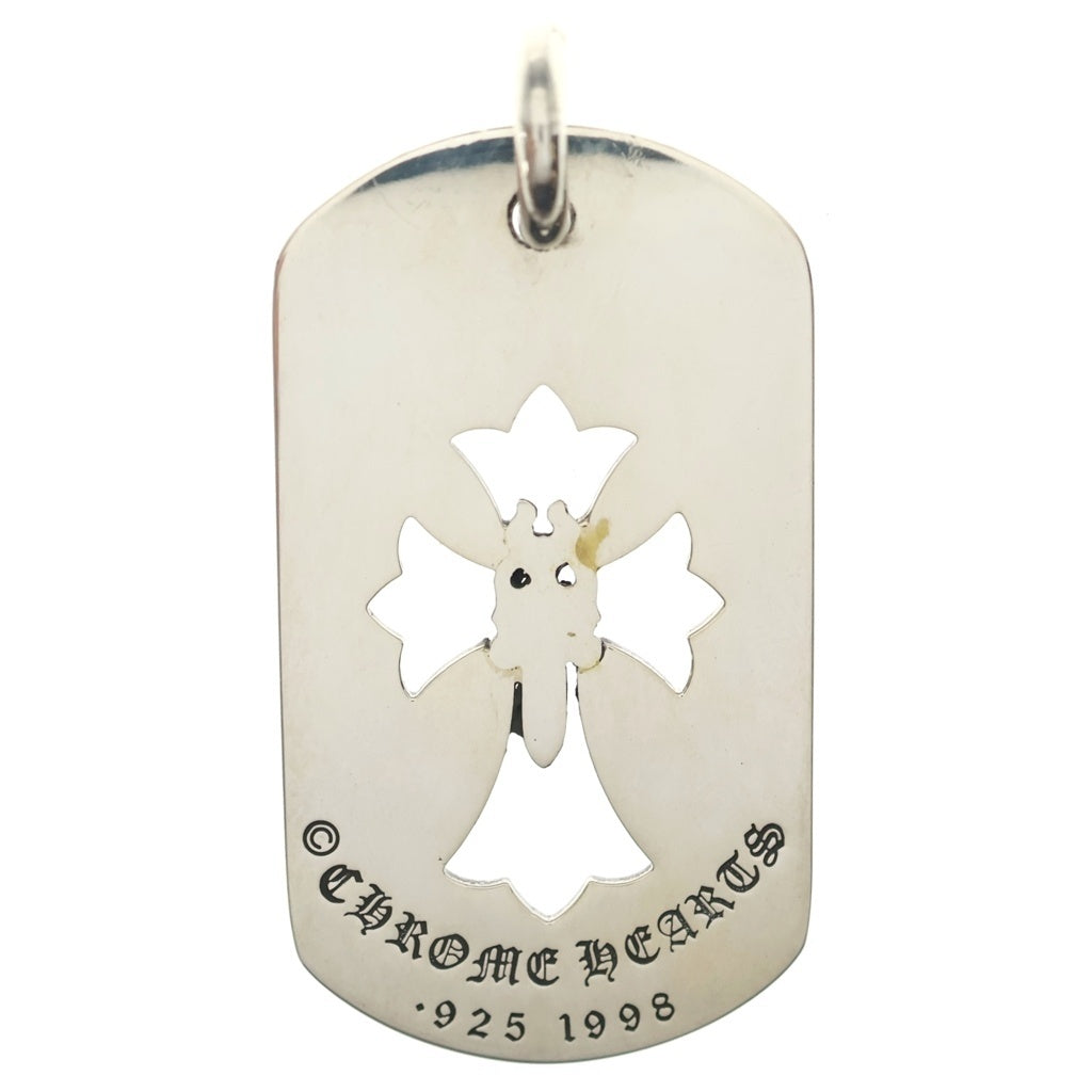 CHROME HEARTS(クロムハーツ) D TAG LRG LTD ラージドッグタグ LA限定ラージドッグタグネックレストップ シルバー