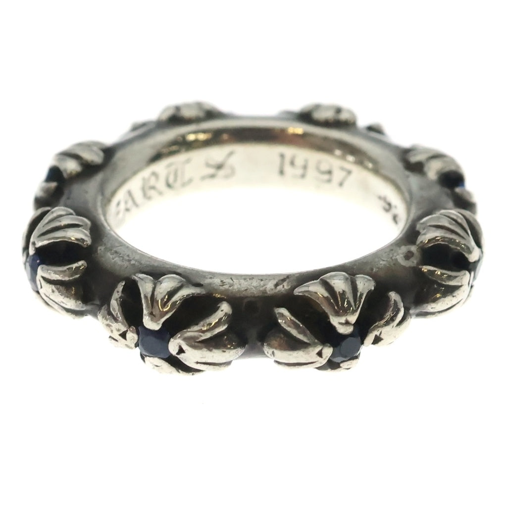 CHROME HEARTS(クロムハーツ) CROSS BAND P/SAP クロスバンド サファイア リング シルバー レディース
