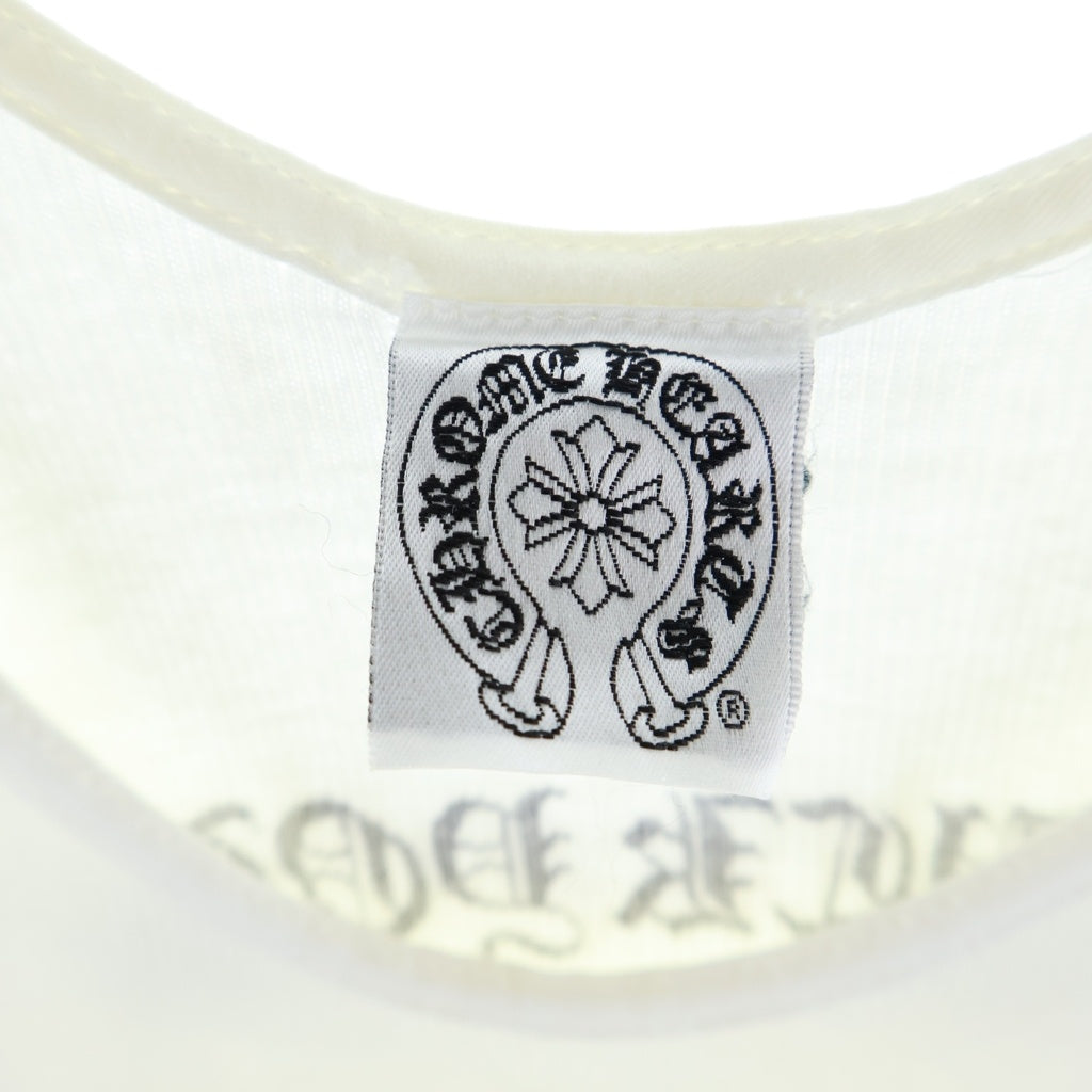 CHROME HEARTS(クロムハーツ) OLD RIB TANK オールド Tバーサイド ロゴプリント リブタンクトップ ホワイト