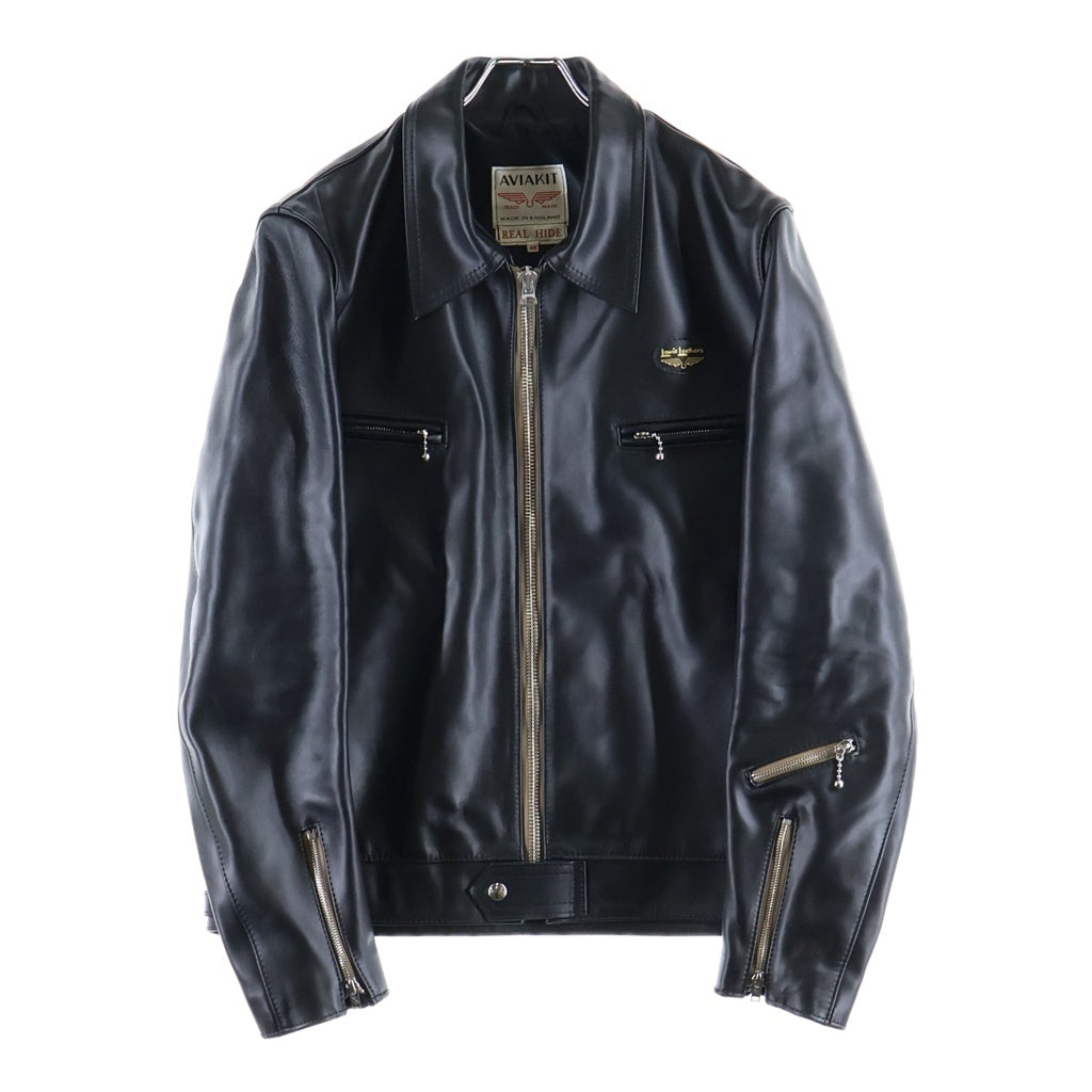Lewis Leathers(ルイスレザー) DOMINATOR ドミネーター レギュラーフィット ホースハイド ジップアップレザージャケット ブラック