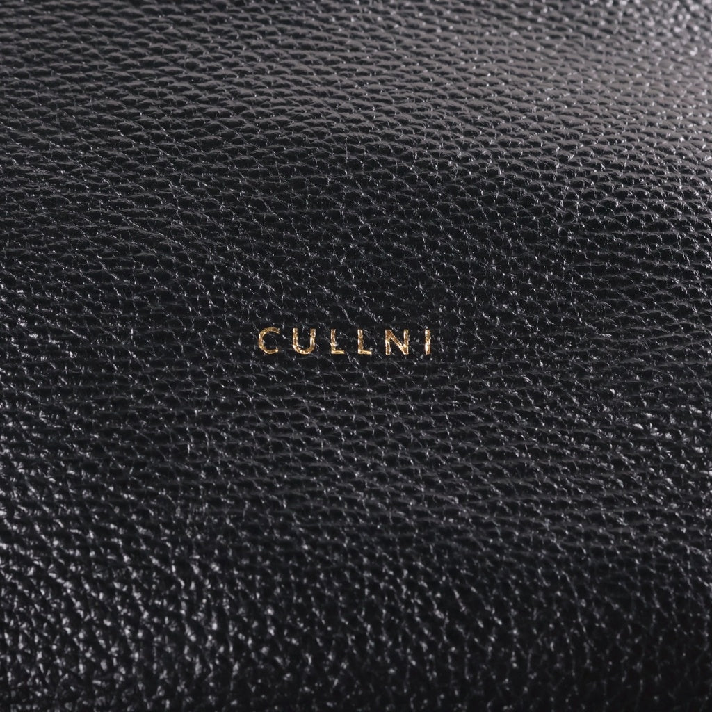 CULLNI(クルニ) Shrink Leather Drawstring Bag シュリンク レザー ドローストリング バッグ ブラック BG-039 レディース