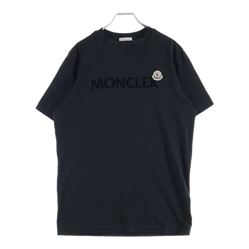 MONCLER(モンクレール) 25SS ワッペン ロゴ プリント 半袖カットソー Tシャツ ブラック K10918C00075