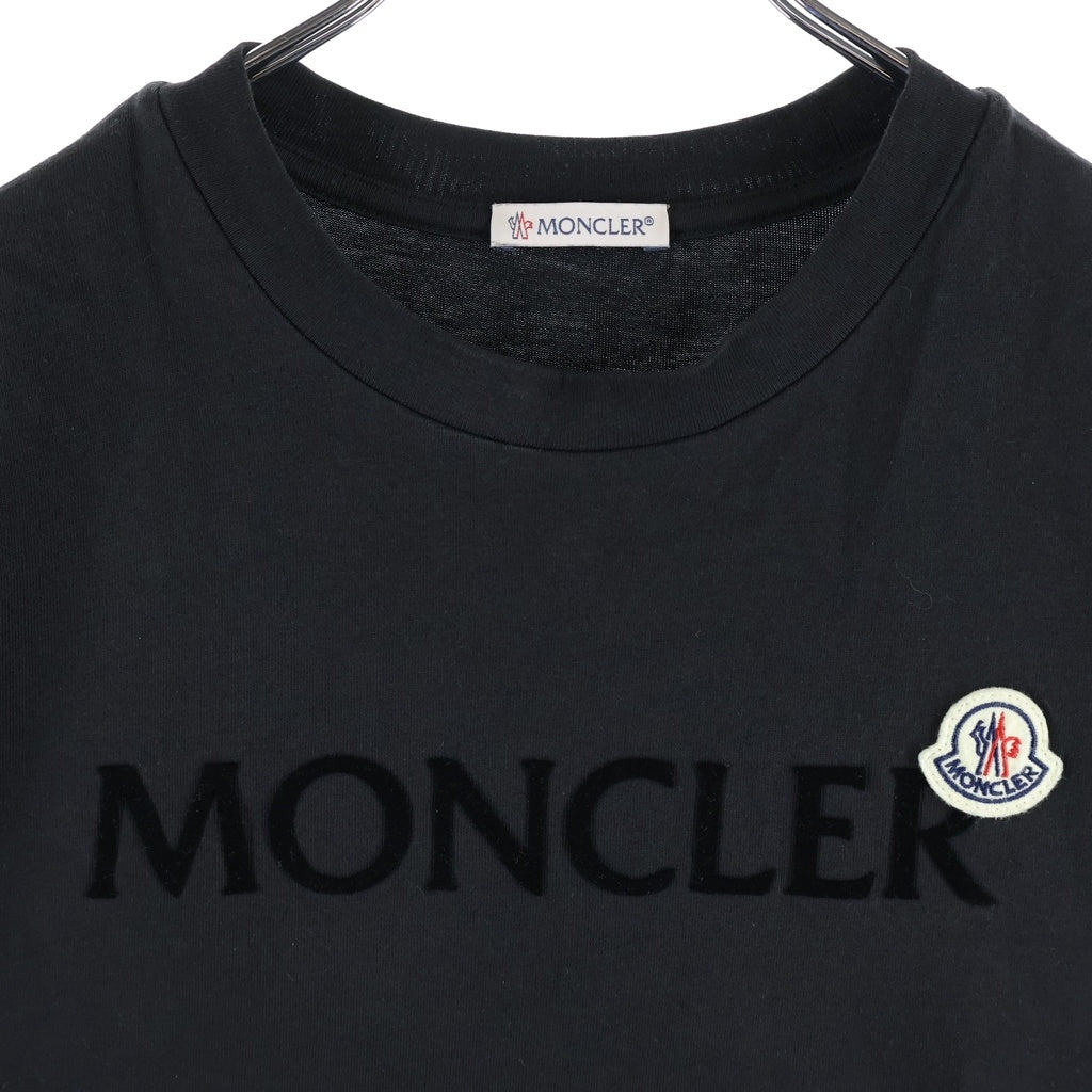 MONCLER(モンクレール) 25SS ワッペン ロゴ プリント 半袖カットソー Tシャツ ブラック K10918C00075