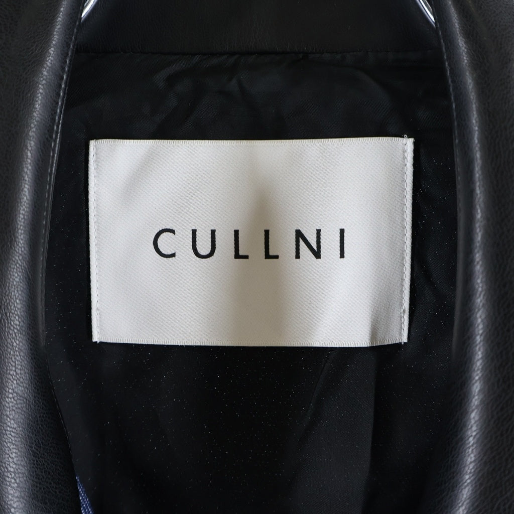 CULLNI(クルニ) 25AW Faux Denim Safari Vest 切り替え ベスト ジャケット ブルー 25-AW-024