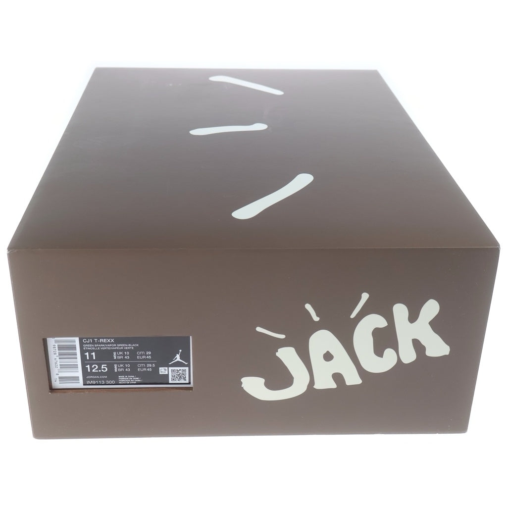 NIKE(ナイキ) ×TRAVIS SCOTT JUMPMAN JACK T-REXX トラビススコット ジャンプマン ジャック トレーナー ローカットスニーカー ブラック/グリーン US11/29cm IM9113-300