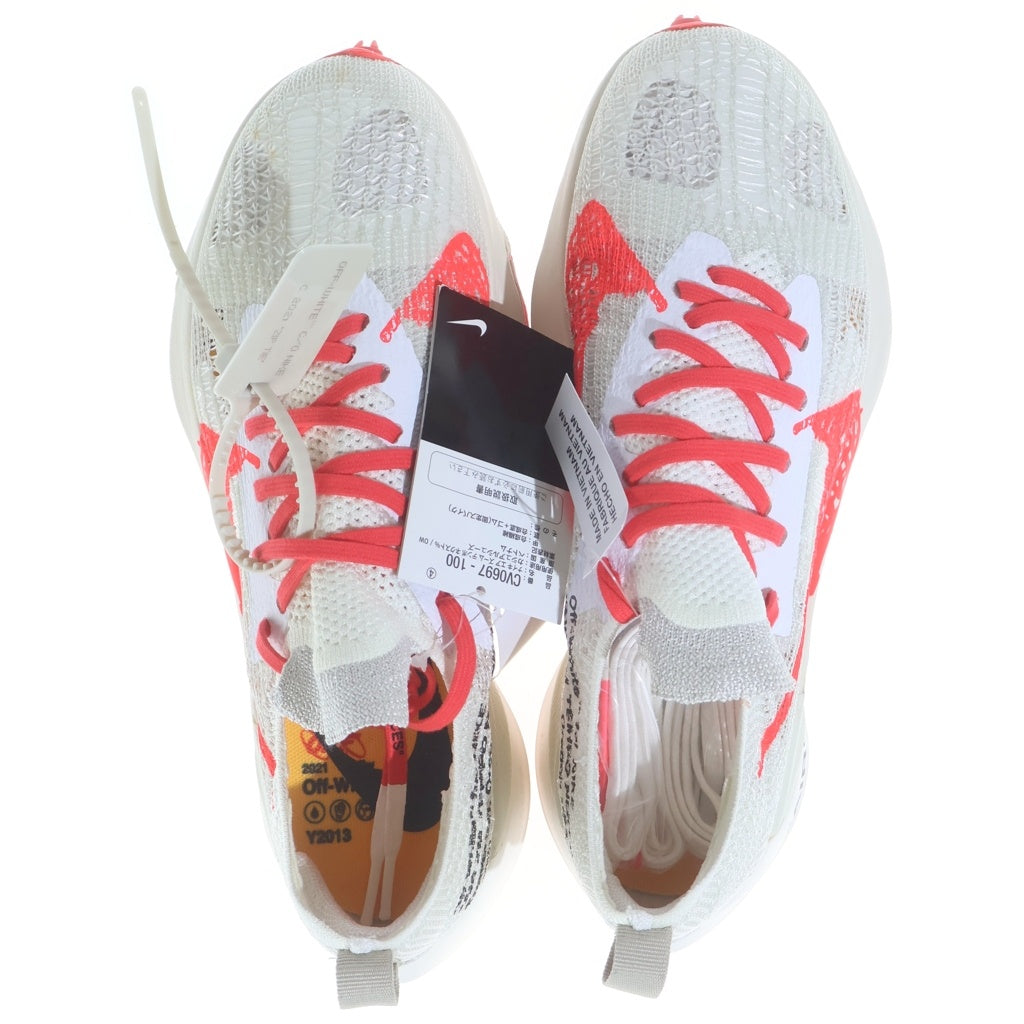 NIKE(ナイキ) ×OFF-WHITE AIR ZOOM TEMPO NEXT FLYKNIT SOLAR オフホワイト エアズームテンポネクスト フライソーラー ローカットスニーカー ホワイト US8/26cm CV0697-100