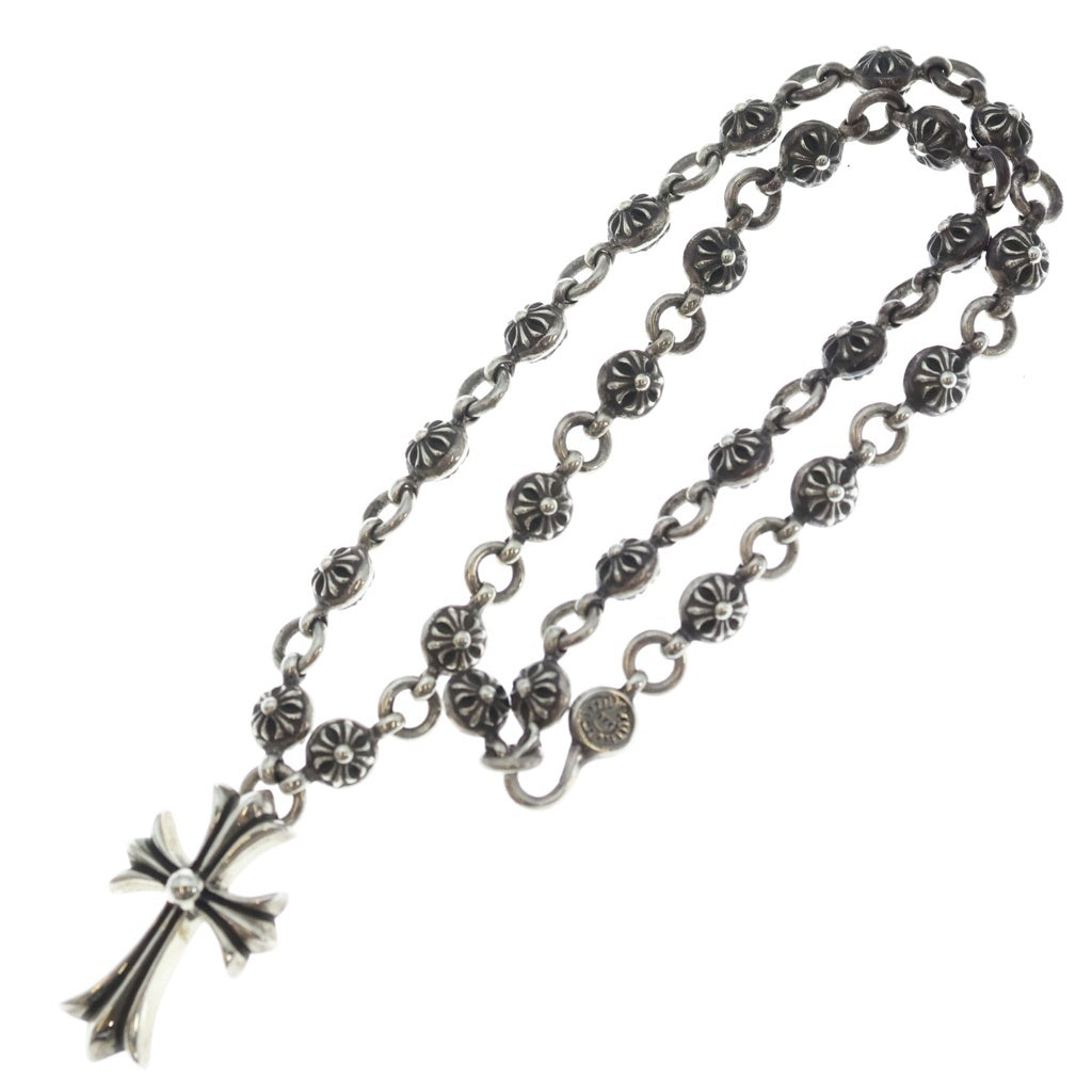 CHROME HEARTS(クロムハーツ) #1 CRSBL CHN SML CH CRS クロスボールチェーン スモールCHクロス ネックレス シルバー BCA193