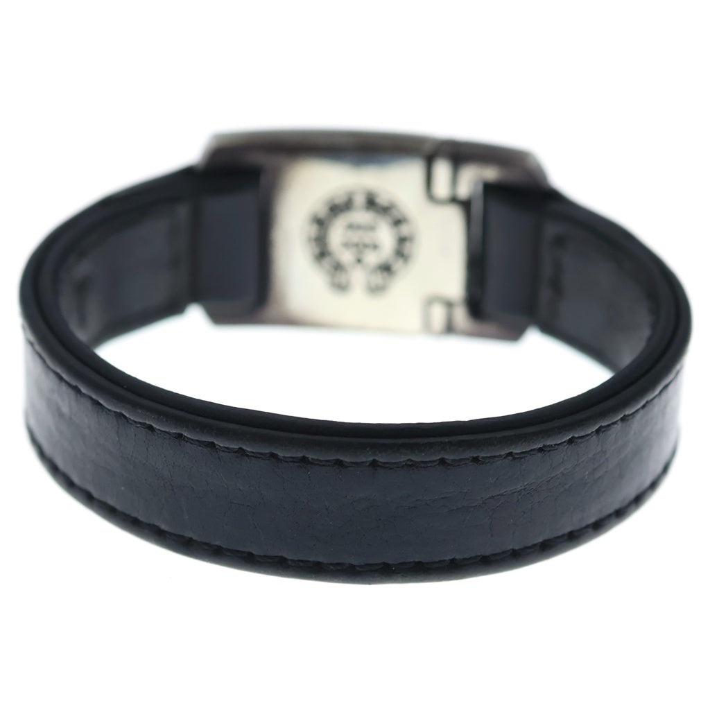 CHROME HEARTS(クロムハーツ) HARNESS CROSS BOX ハーネス クロスボックス レザーブレスレット シルバー/ブラック