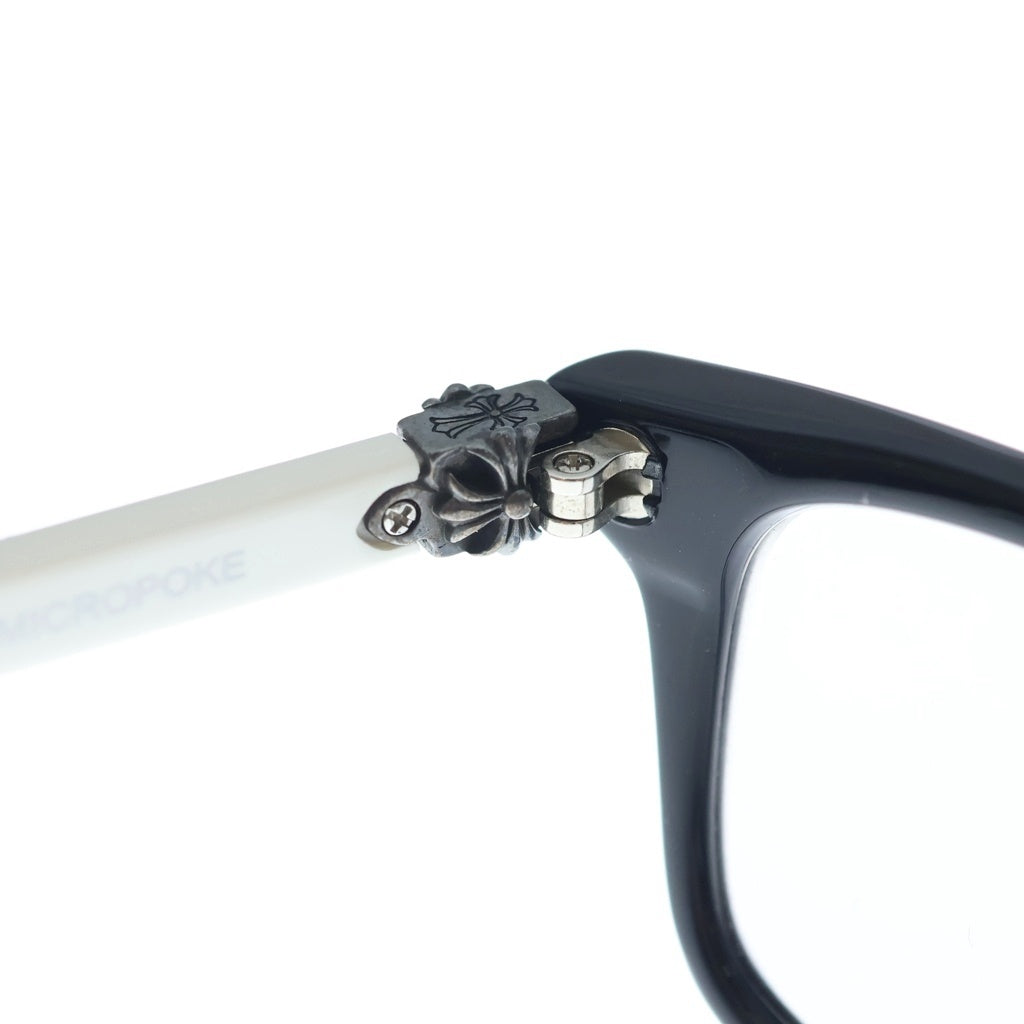 CHROME HEARTS(クロムハーツ) MICROPOKE CHプラステンプル メガネ アイウェア ホワイト/ブラック