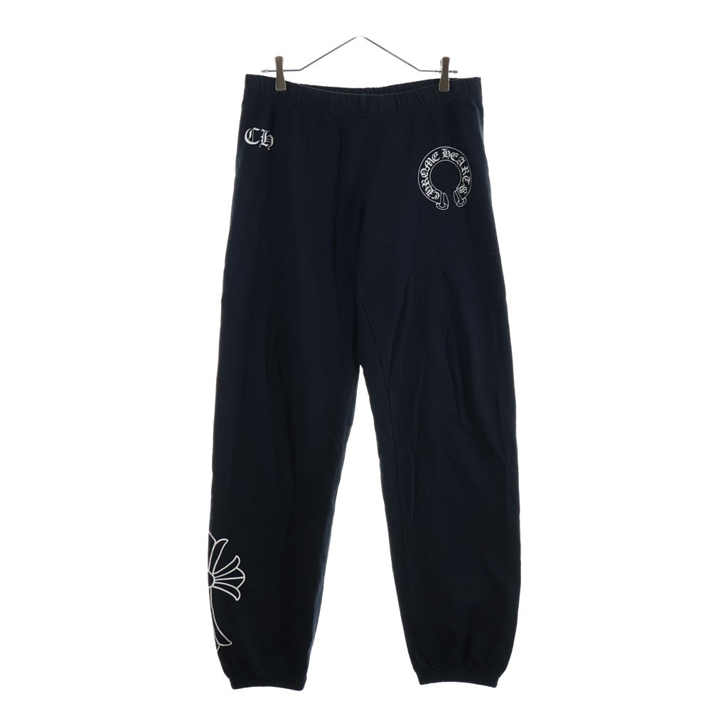 CHROME HEARTS(クロムハーツ) OLD SWT PANTS ホースシュー/CHクロスプリントロゴ スウェットパンツ 薄手 ブラック