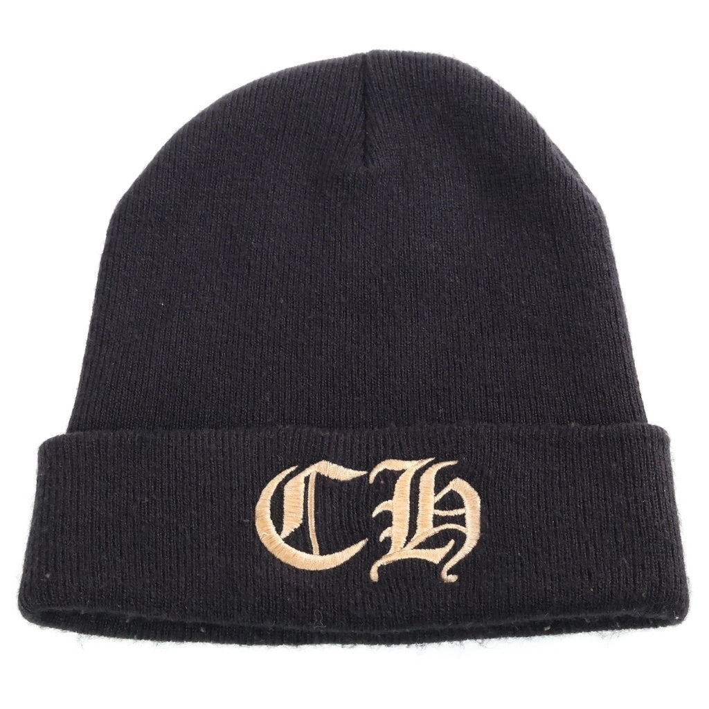 CHROME HEARTS(クロムハーツ) OLD WATCH CAP CHロゴ刺繍 ビーニー ニット帽 帽子 ブラック