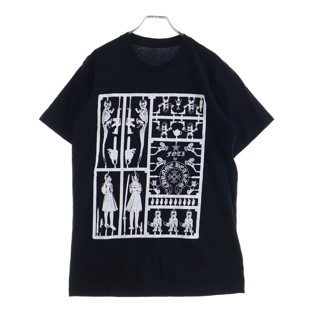 CHROME HEARTS(クロムハーツ) FOTI フォティ グラフィックプリント 半袖Tシャツ クルーネックカットソー ブラック