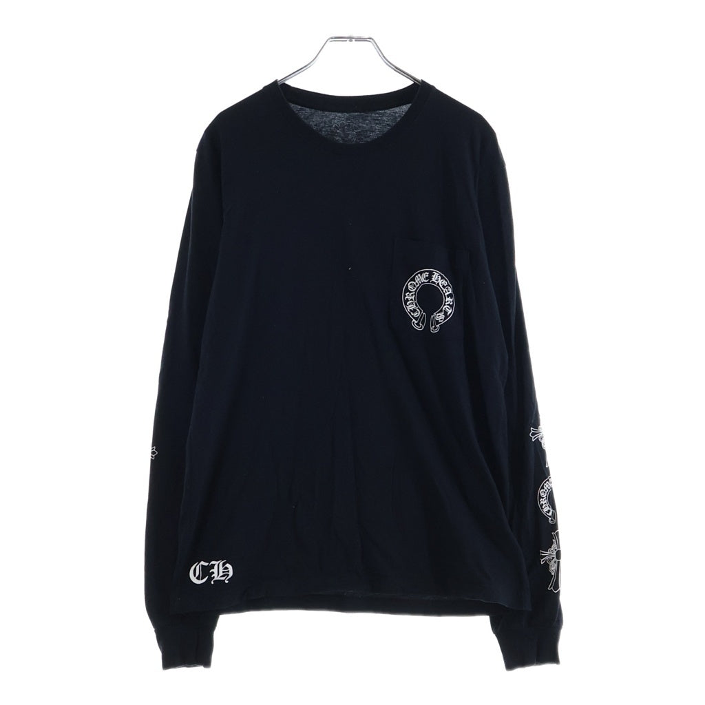 CHROME HEARTS(クロムハーツ) OLD CH L/S T-SHIRT オールド バックTバープリント 長袖Tシャツ ロンT ブラック