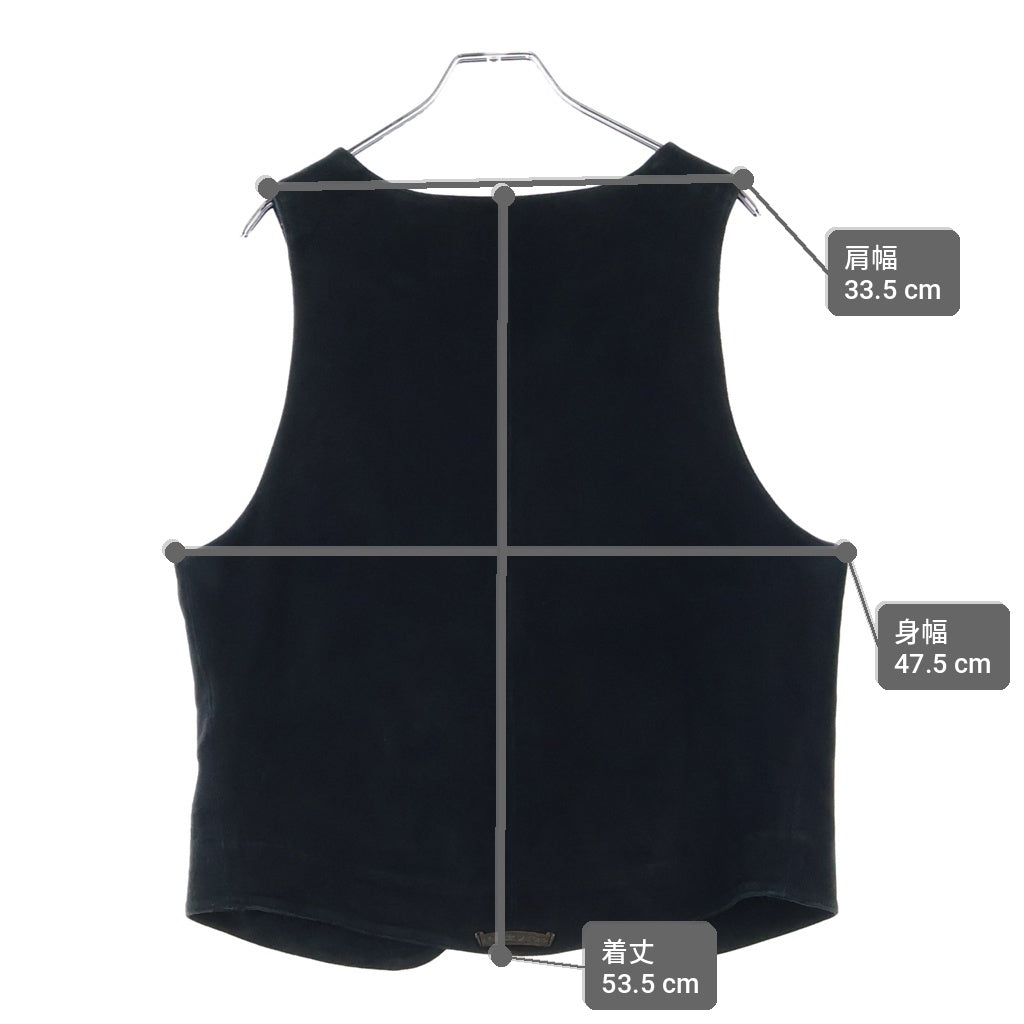 CHROME HEARTS(クロムハーツ) CLASSIC 2B SUD クロスボタンレザーベスト